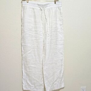 Tommy Bahama White Sweatpants Relaxed Fit Elastic Waist